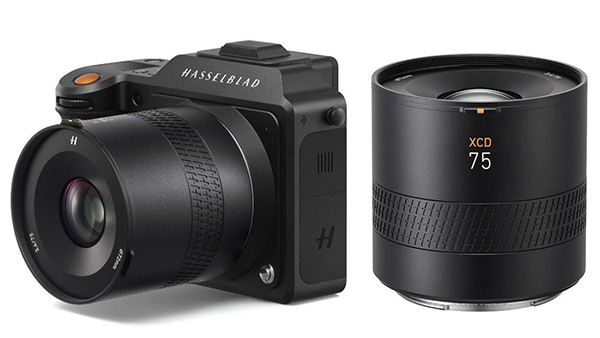 Hasselblad XCD 3,4/75P su fotocamera mirrorless medio formato Hasselblad X2D da 100 megapixel