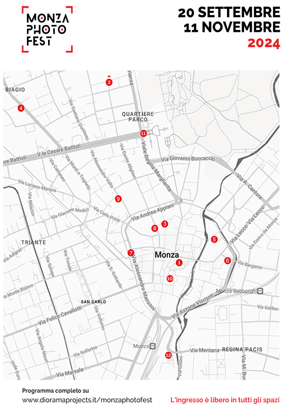 Monza Photo Fest volantino luoghi espositivi location