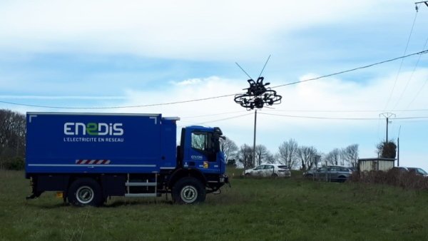 Avidrone Enedis controllo rete elettrica via drone